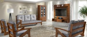 Mix de produtos da Finestra para sala em imagem ambientada pelo Studio 25